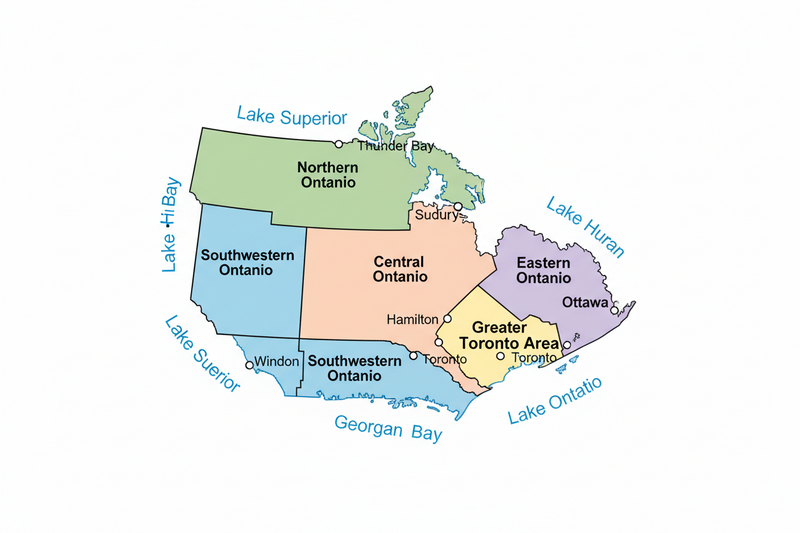 Ontario shipping map