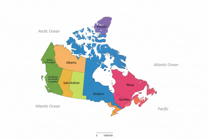 Canada shipping map