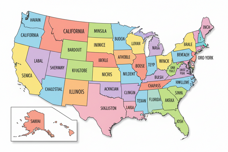 USA shipping map